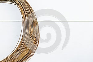 A coil of old rusty wire