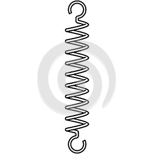 Coil spring steel spring metal spring on white background vector photo