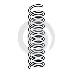 Coil spring steel spring metal spring on white background