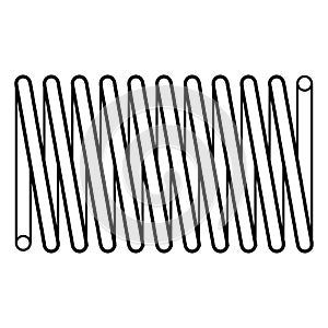 Coil spring steel spring metal spring on white background vector