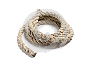 Coil of white rope