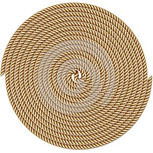 Coiled rope in circle