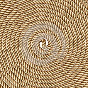 Coiled rope in circle