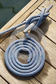 Coiled Rope on Dock