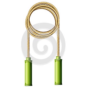 Coiled skipping rope (jump-rope ring)