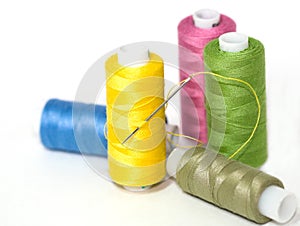 Coils of colour threads