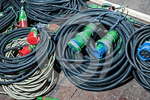 Coils of electrical cable with connectors