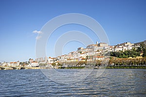 Coimbra cityscape seen from Mondego river,  Portugal