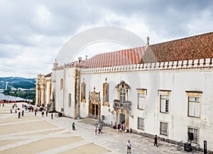 View of University. PaÃÂ§o das Escolas, the Old University Velha Universidade, Coimbra, Portugal