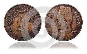 Coin 1 Millieme. Egypt. 1938