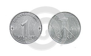 Coin 1 pfennig 1952 Germany - GDR