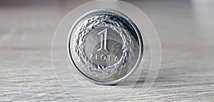 Coin 1 zloty. Currency Poland