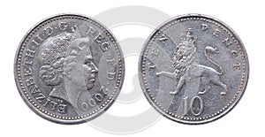 Coin 10 pence. Great Britain. 2000