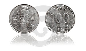 Coin 100 South Korean won 1996