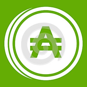 Coin austral icon green