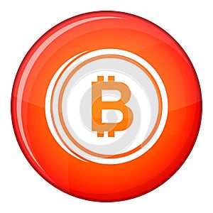 Coin bat icon, flat style