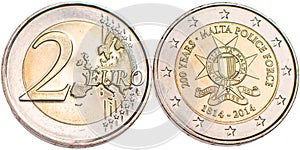 A coin collection of 2 euro commemorative coins