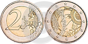 A coin collection of 2 euro commemorative coins