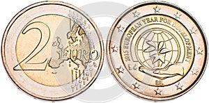 A coin collection of 2 euro commemorative coins