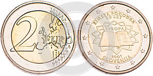 A coin collection of 2 euro commemorative coins