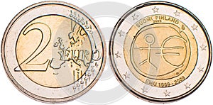 A coin collection of 2 euro commemorative coins