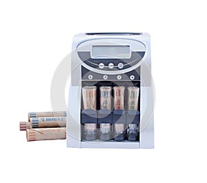 Coin counting rolling machine