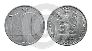 Coin Czechoslovakia 10 haleru 1985