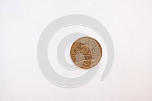Coin fifty Russian kopecks on a white background photo