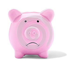 coin finance saving money piggybank business investment banking piggy bank pig recession crisis sad