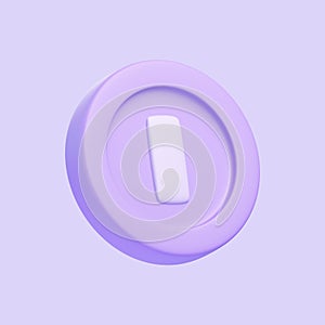 Coin from the game Mario isolated on purple background