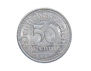Coin of Germany 50 PFENINGS 1920