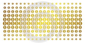 Coin Gold Halftone Array