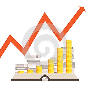 Coin Graphic on Book