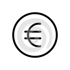 Coin vector thin line  icon