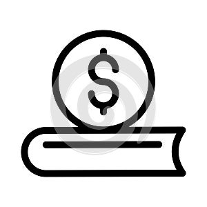 Coin vector thin line icon