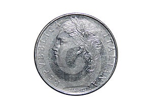 Coin of Italy 100 lira