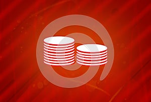 Coin Money icon isolated on abstract red gradient magnificence background