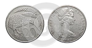 Coin New Zealand 20 cents 1983 - Kiwi Bird