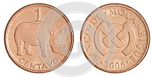 Coin one centavo photo