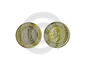 The coin of one Turkish Lira