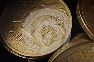 Coin one Ukrainian hryvnia.