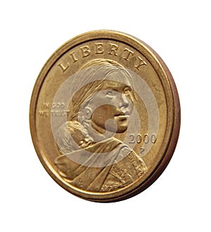 Coin one US dollar Sacagawea Dollar photo
