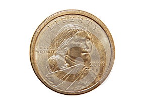 Coin one US dollar Sacagawea Dollar photo