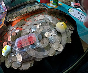 Coin operated amusement machine.