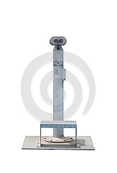 Coin Operated Binocular isolated on white.