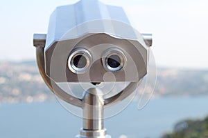 Coin operated binocular with Istanbul
