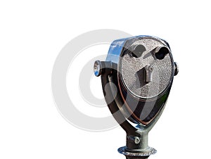 Coin operated binocular white background.