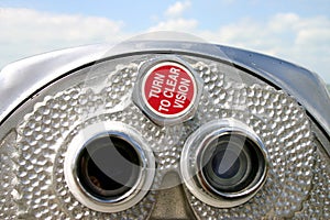 Coin operated binoculars at Fort Desoto Florida