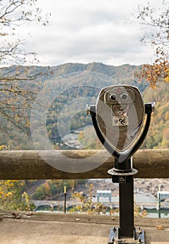 Coin operated binoculars at Hawks Nest