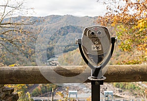 Coin operated binoculars at Hawks Nest